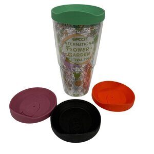 Tervis Disney Parks 2023 Epcot Flower Garden Festival Figment Tumbler + 4 Lids